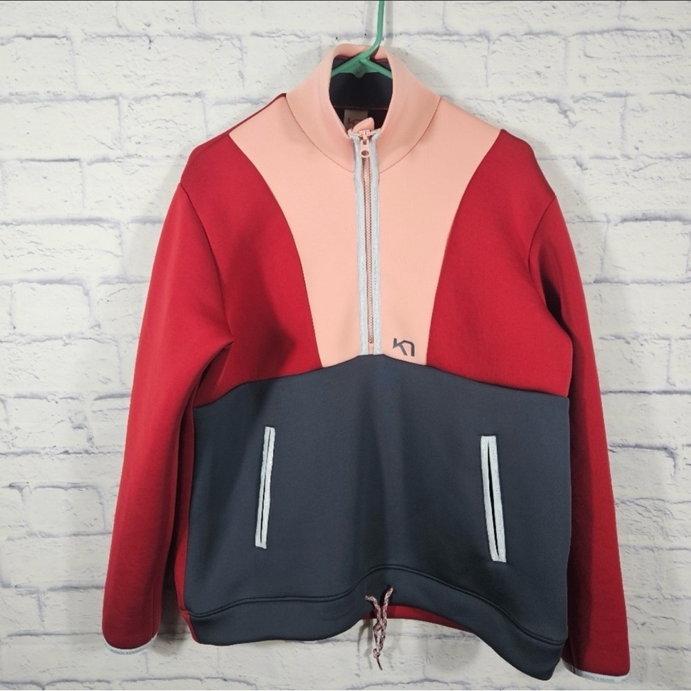 Kari Traa 1/4 zip long sleeve mid layer ski style pullover jacket